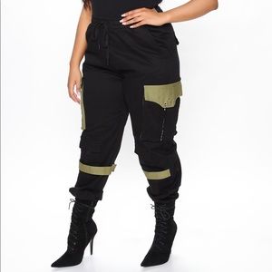 Black cargo pants